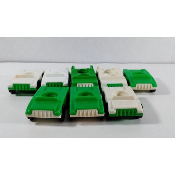 Lot of 8 Fisher Price Vintage 70s Little People Airport Cars Green White - Picture 7 of 11